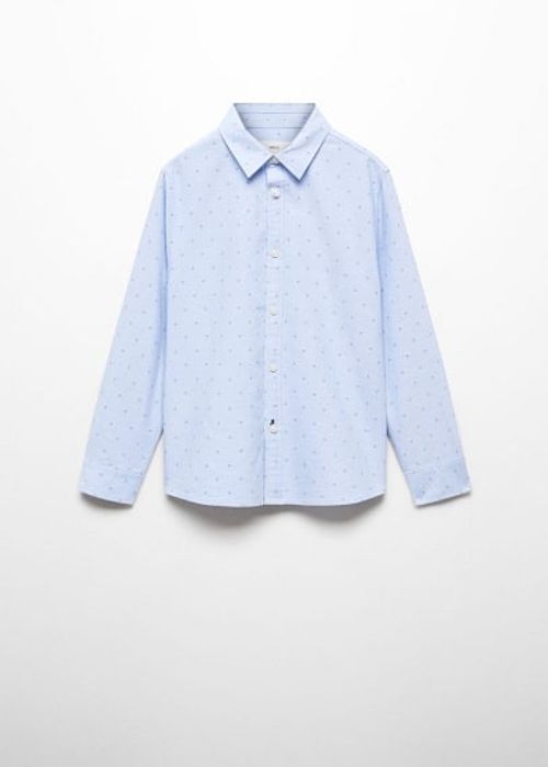 Printed Oxford shirt sky blue...