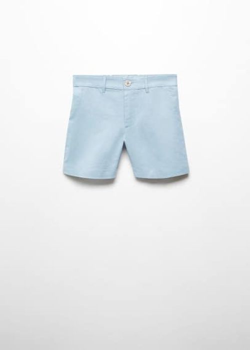 Linen-blend Bermuda shorts...