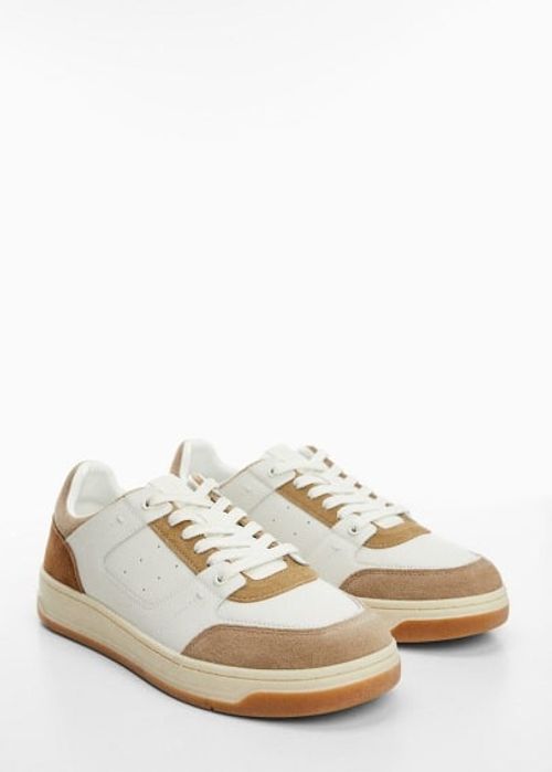 Leather mixed sneakers...