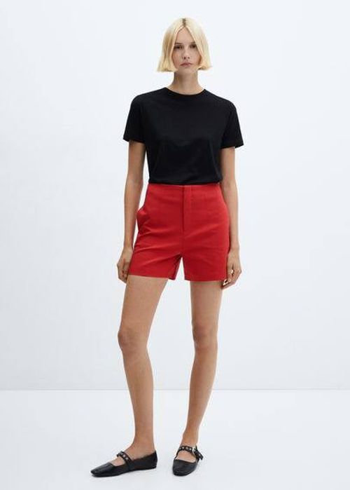 High-waist straight shorts...