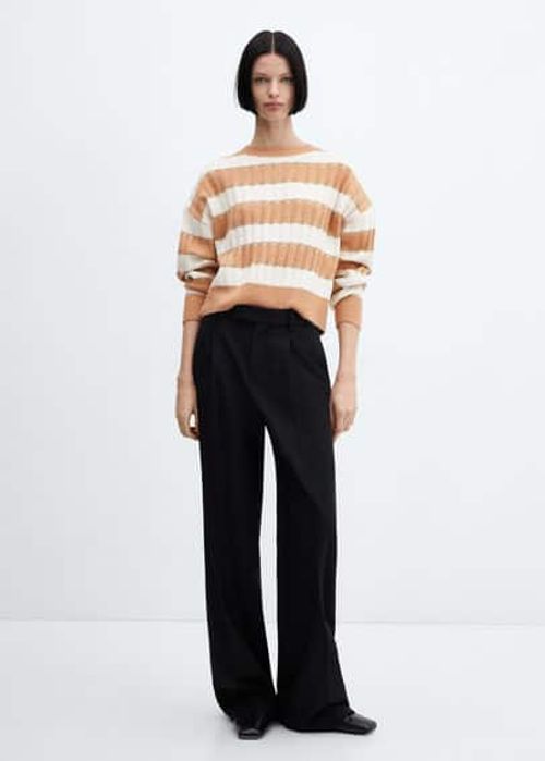 Lurex details striped sweater...