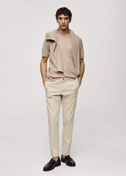 Pleated linen joggers - Man | Mango Man India | Linen joggers, Linen  menswear, Joggers men outfit