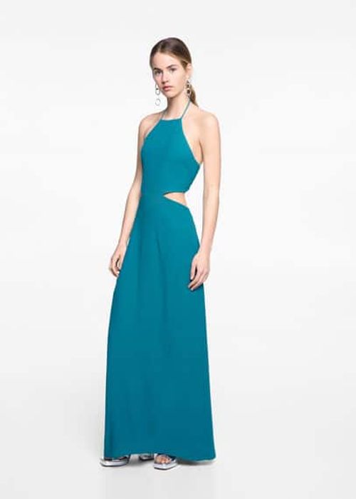 Halter gown turquoise -...