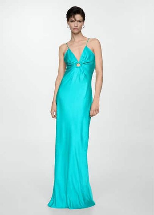 Strapless satin dress...