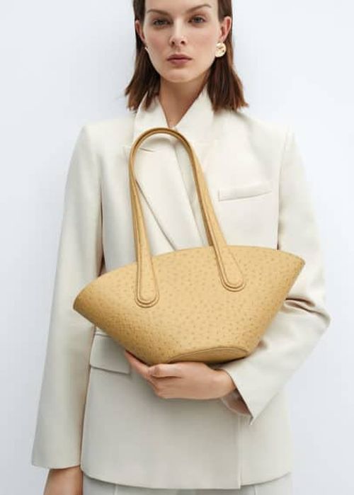 Leather-effect shopper bag...