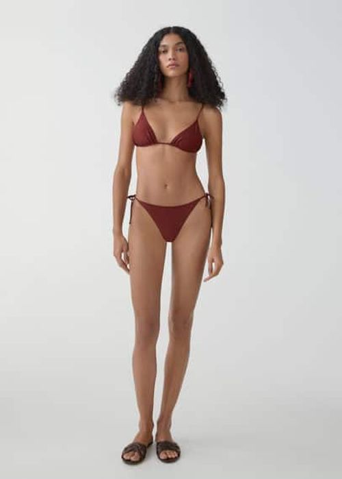 Tie bikini bottom russet -...