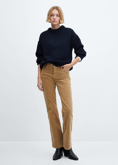 Paul Smith Women's Brown Cotton-Blend Corduroy Trousers | King's Cross