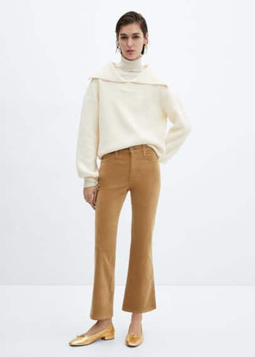 Flare crop corduroy pants...