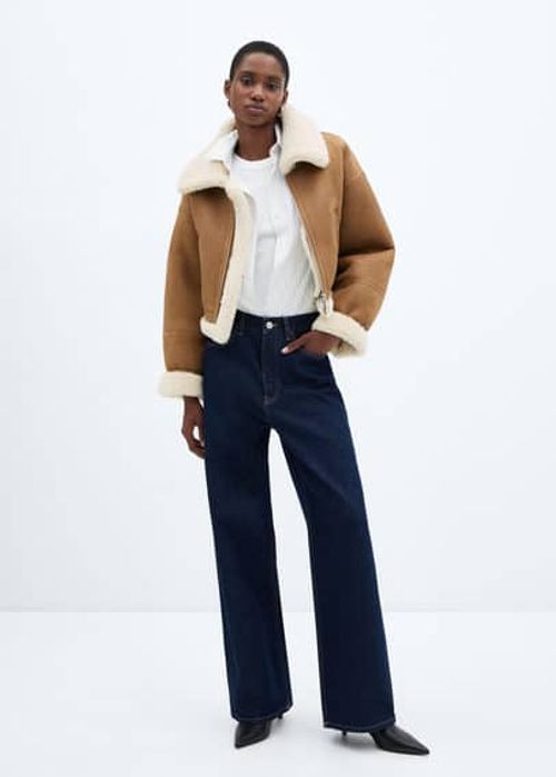 double face fur effect coat