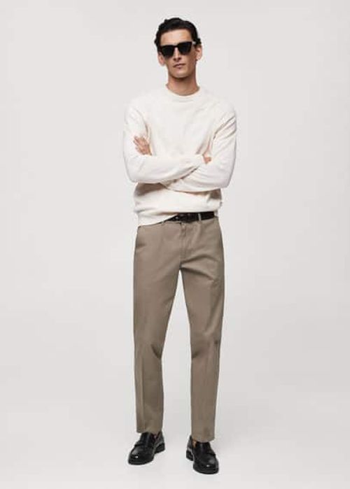 Regular-fit cotton trousers...