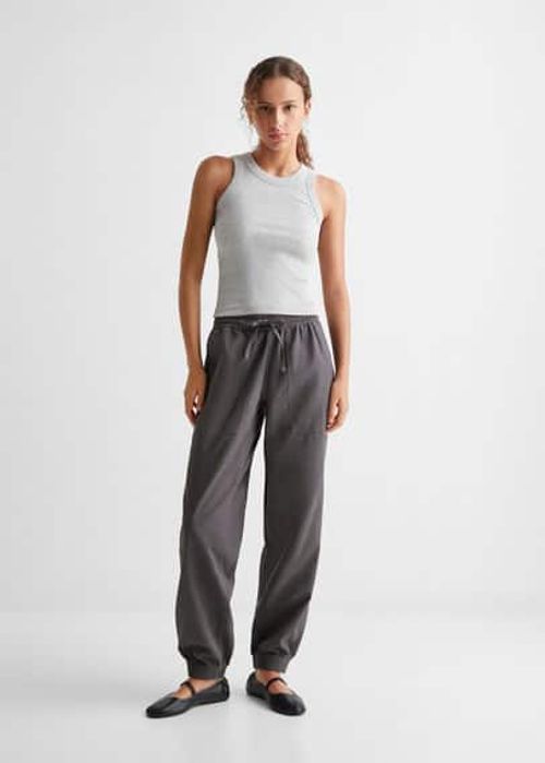 Cotton jogger-style trousers...