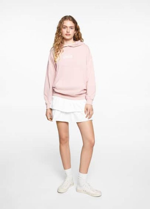 Message zipped hoodie pink -...