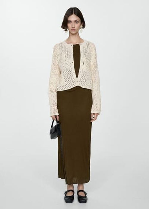 Openwork cardigan with...