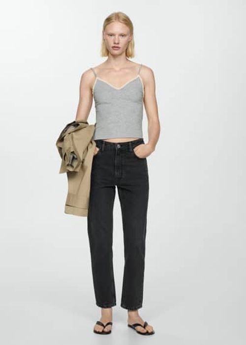 Mom high-waist jeans black...