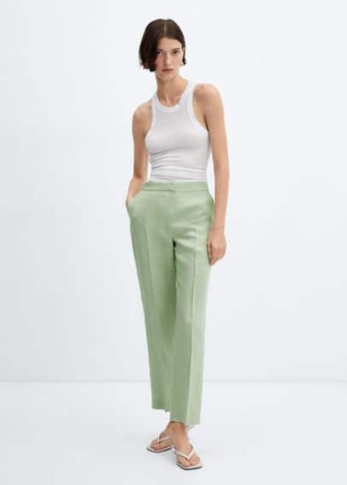 100% linen straight trousers...