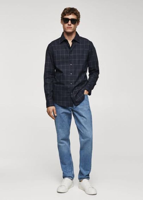 Check flannel cotton shirt...