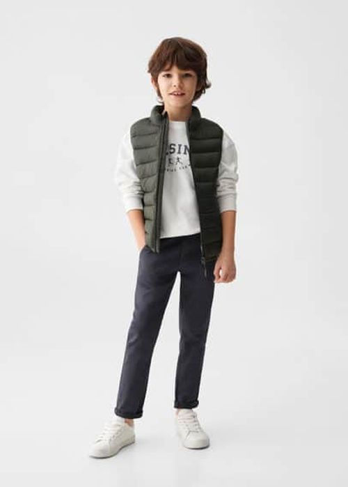 Quilted gilet khaki - Kids -...