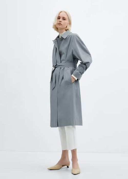 Cotton trench coat with belt...