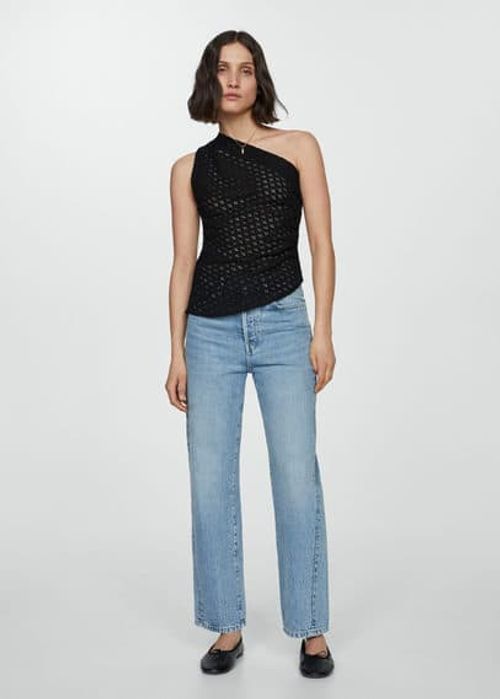 Asymmetrical openwork top...