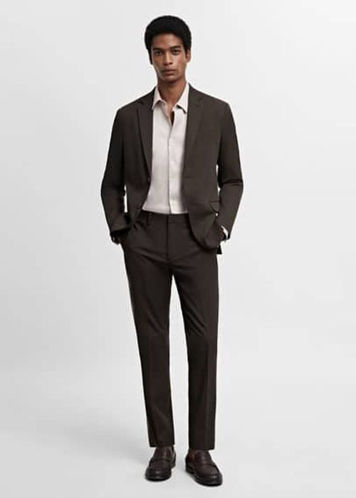 Super slim-fit poplin suit...