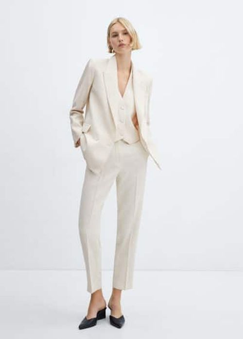 Side slit suit trousers