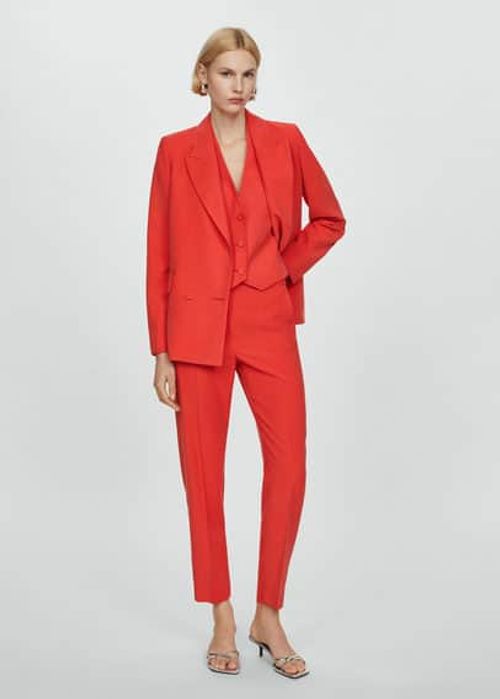 Straight suit trousers coral...