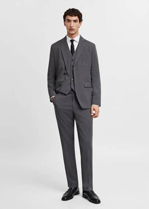 Slim-fit suit waistcoat grey...