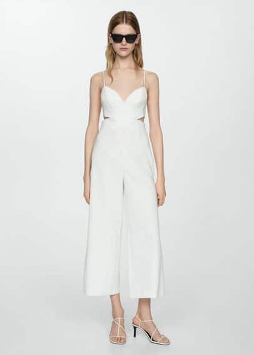 Strap jumpsuit with side...