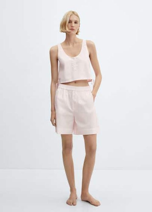 Cotton pyjama shorts with...