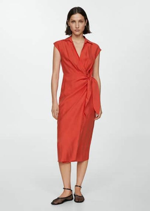 Bow modal dress red - Woman -...