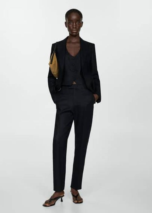 Blazer suit 100% linen black...