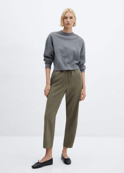 Flowy straight-fit trousers...