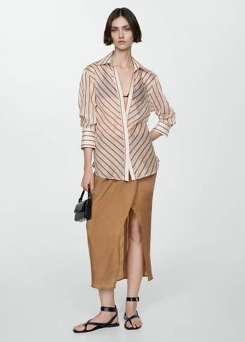 Semitransparent striped shirt...