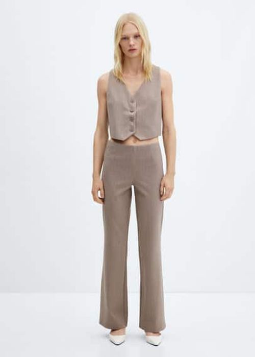 High-waist straight trousers...