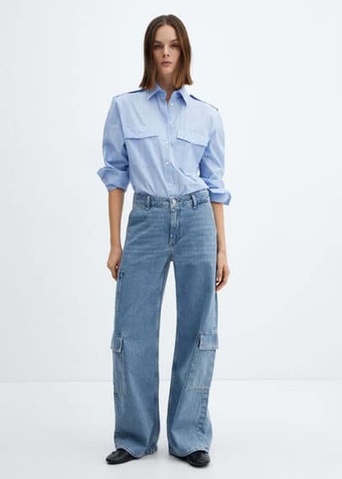 Loose cargo jeans with...