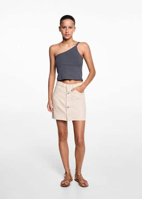 Button skirt beige - Teenage...