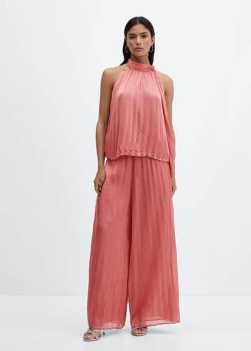 Pleated wideleg trousers pink...