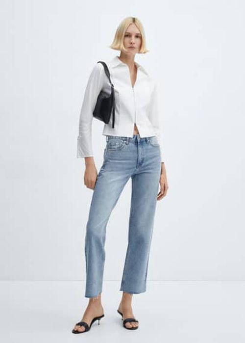 Straight-fit cropped jeans...