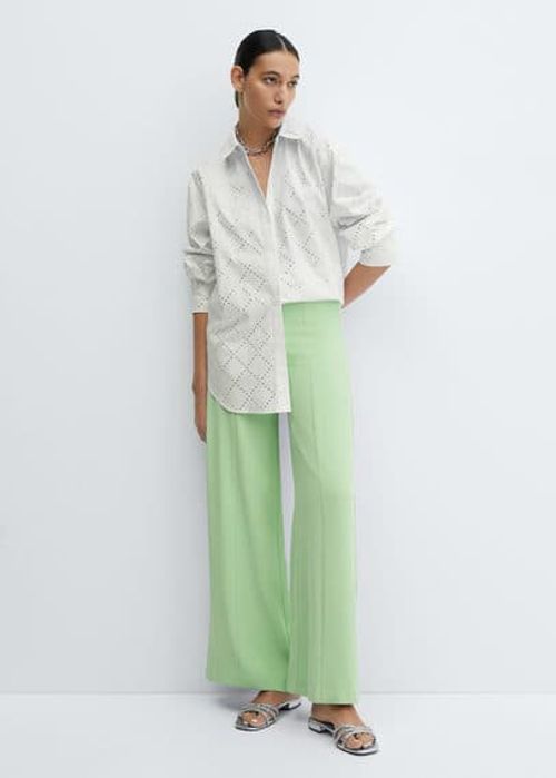 Wideleg pleated trousers...