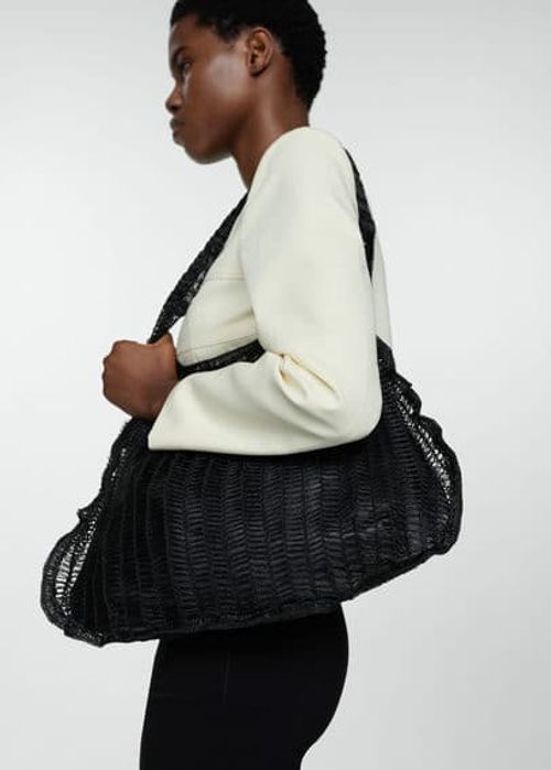 Mesh pattern shopper bag...