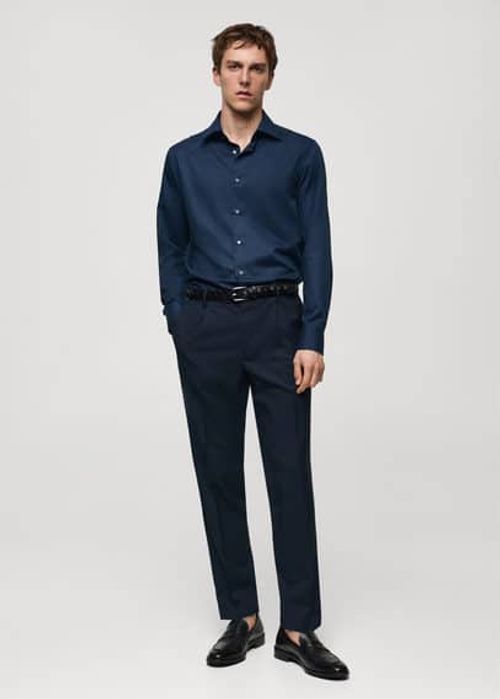 Slim-fit Tencel cotton shirt...