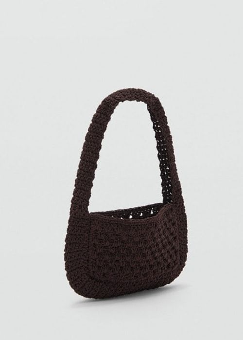 Crochet handbag chocolate -...