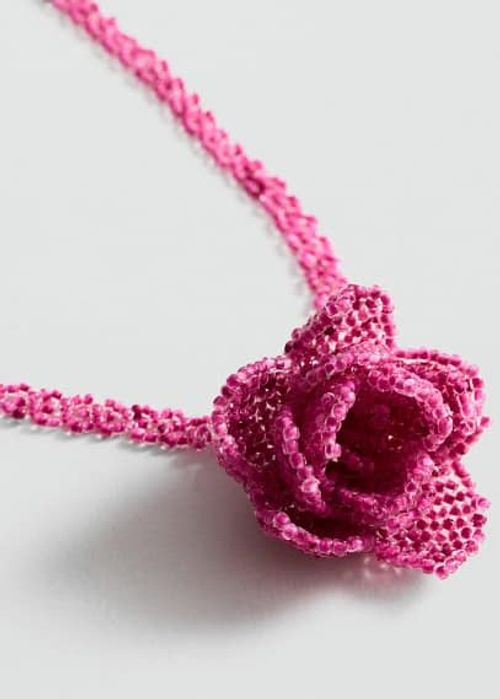 Flower bead necklace neon...