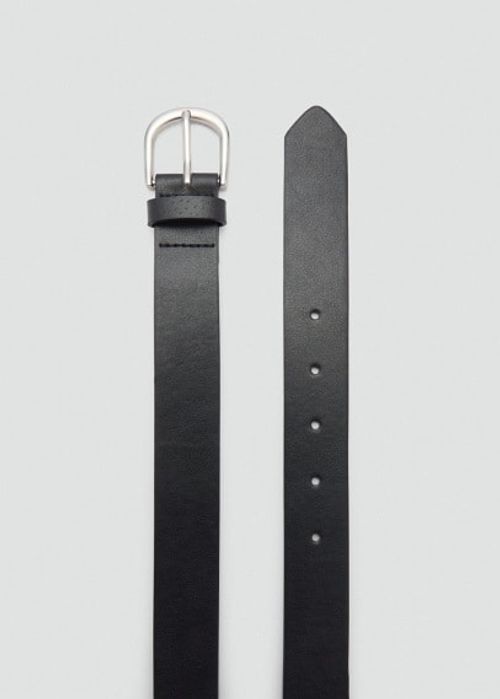 Metal buckle belt black -...