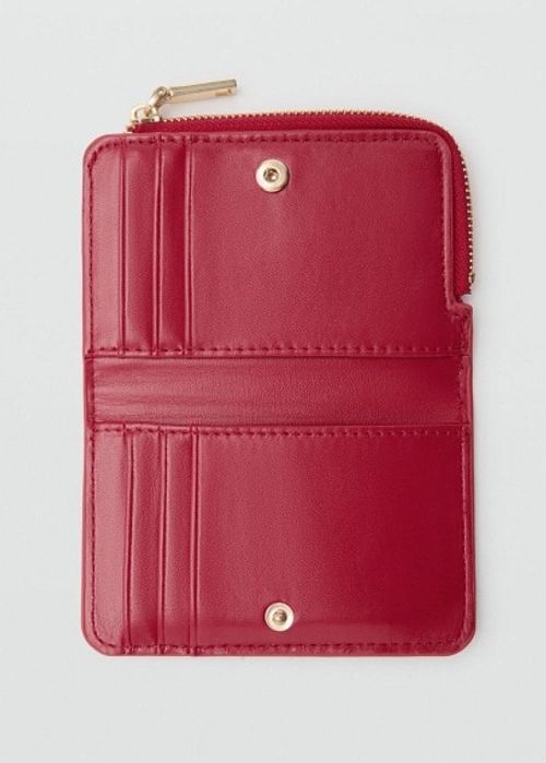 Crocodile-effect wallet red -...