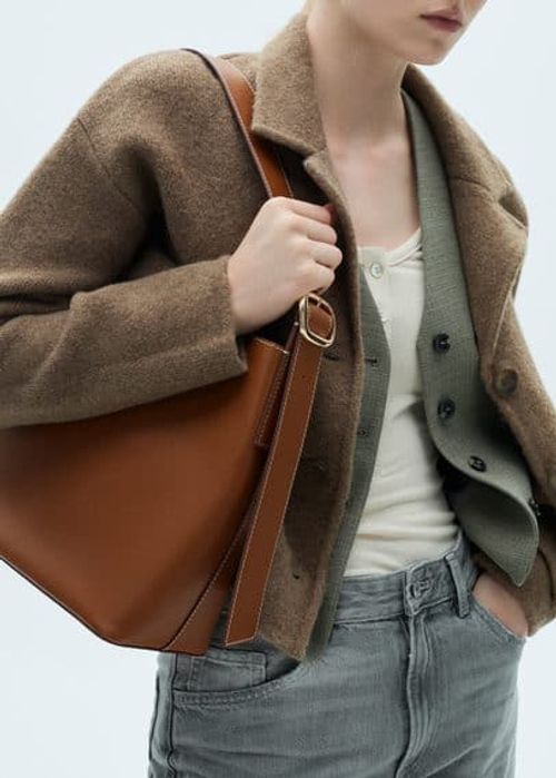 Leather shopper bag leather -...