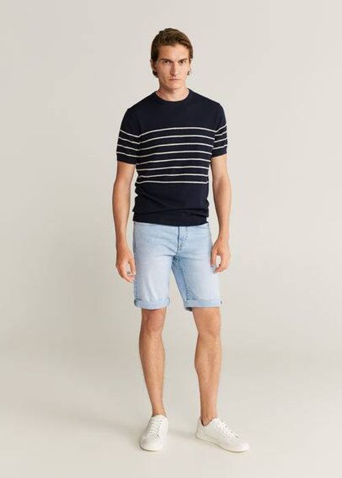 Light wash denim Bermuda short