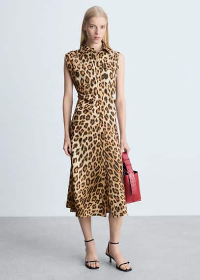 Mango printed shirt dress online