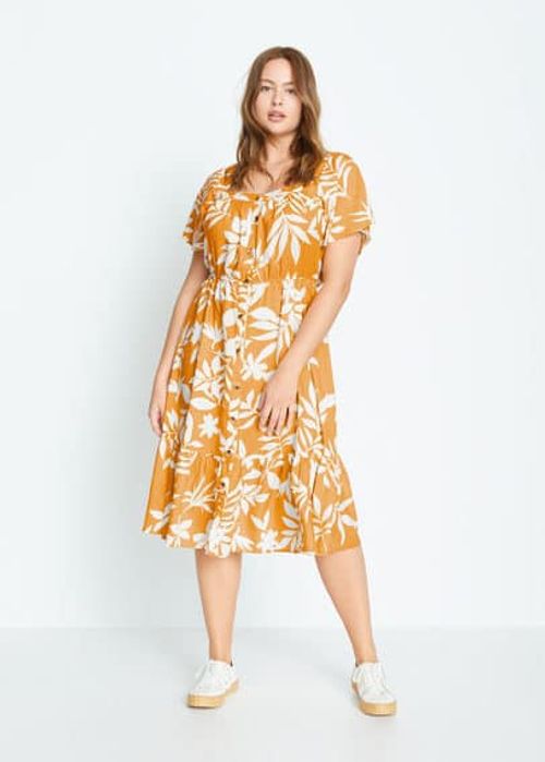 Tropical print dress