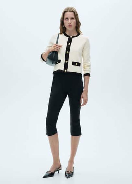 KNITTED JACKET ecru - Woman -...